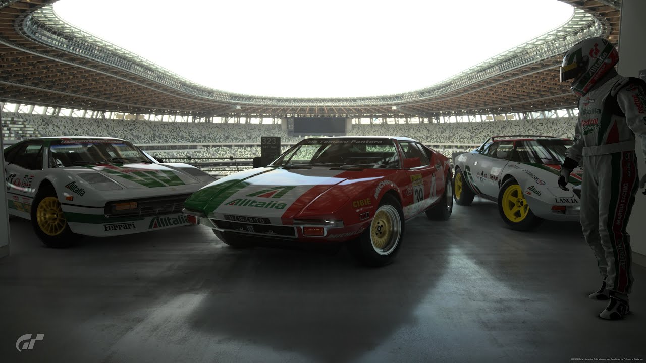 Webbsday: 70s Italian Stallions Ferrari 375 Lancia Stratos De Tomaso Pantera GT7 VRPOV 