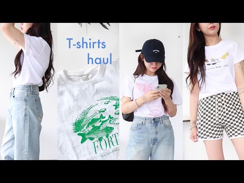 <strong>HAUL</strong> 한여름에 입을 반팔티 모음.zip 🍉 핏예쁜 &amp;<strong>amp</strong>; 베이직 &amp;<strong>amp</strong>; 프린팅 반팔티까지! (반팔 브랜드 추천, 디자이너브랜드) | jianssi
