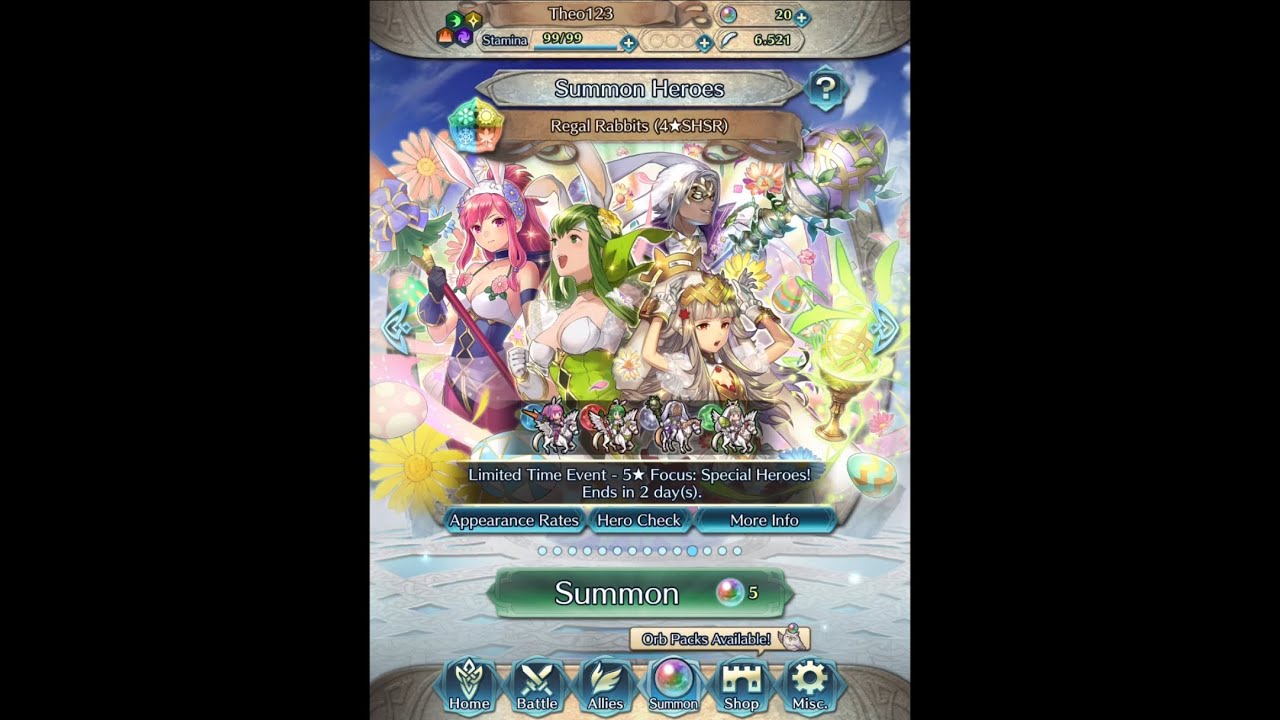 Fire Emblem: Heroes Regal Rabbits 25x Summon