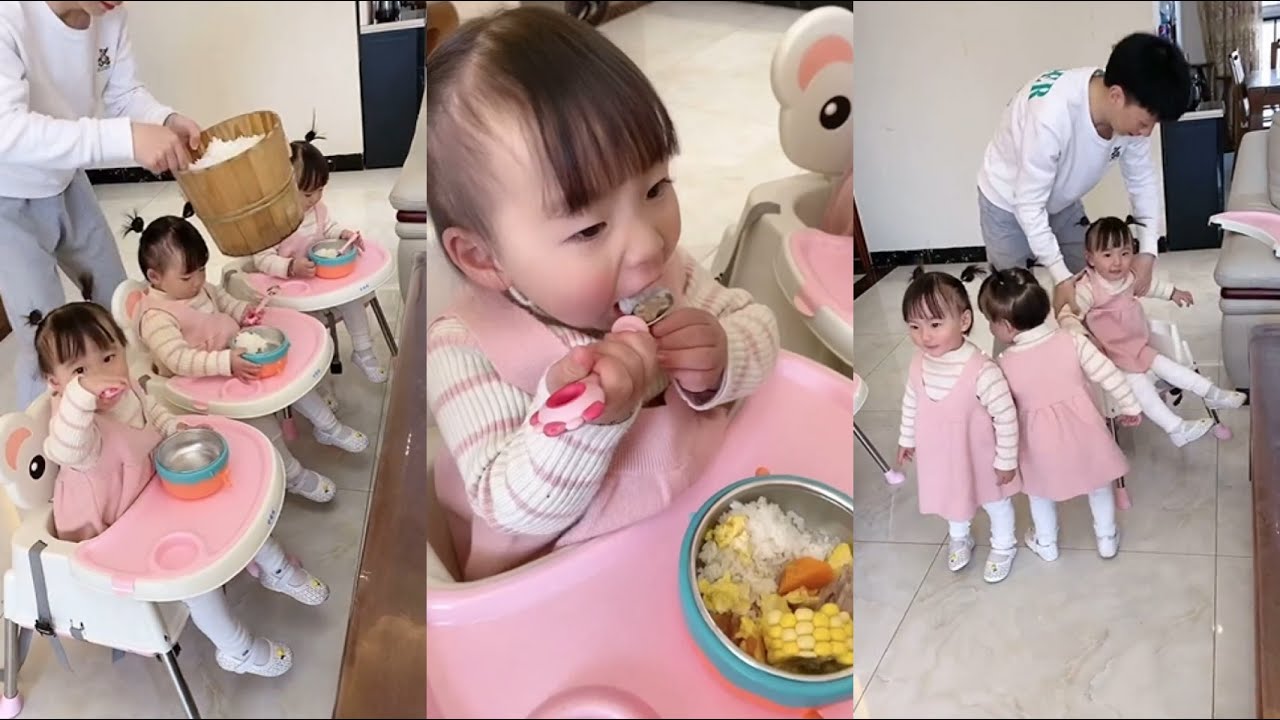 饲养员上线😂😂#家有萌娃 #三胞胎vlog #爸爸帶娃記 #lovelybaby #lovelygirl