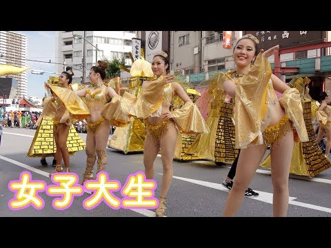 大学生のサンバ!　ICUラムズ【浅草サンバカーニバル2019】4K　左サイド