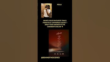 WHATS YOUR FAVOURITE TRACK FROM FOLA: CATHARSIS ALBUM ? DROP YOUR ANSWER IN THE COMMENTS BELOW 👇.
