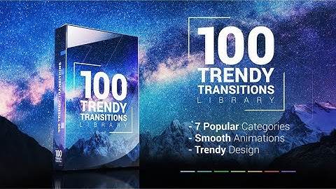 100 Trendy Transitions Library Premiere Pro Templates