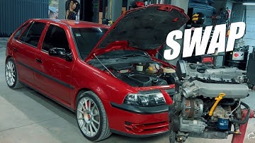 Pointer with Leon CUPRA Mk1 (1.8 20-valve Turbo) engine swap and Megasquirt computer - Gol G3 -