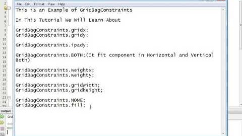 Java Programming Tutorial -GridBagConstraints-38- Example of GridBagConstraints