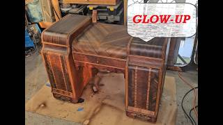 Beautiful Art Deco Vanity Gets A Much Needed Glow-Up