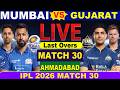 Live MI vs GT | Mumbai Vs Gujrat Live Cricket IPL Match 30 -Live Score &amp; Commentary 2nd Innings