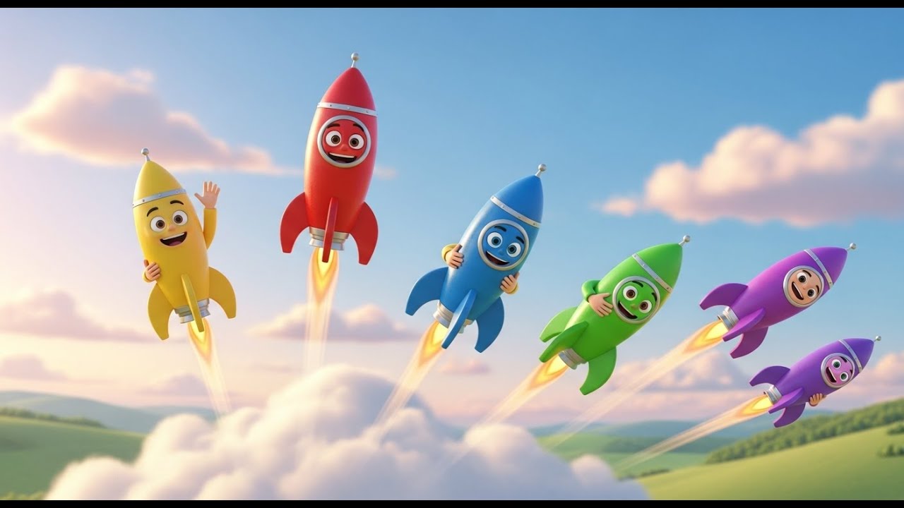5 Little Rockets Five Little Toy Rocket Ships Zoom Zoom Zoom | Space Adventure ...