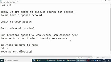 cpanel ssh access
