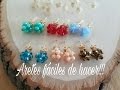 ARETES DE BOLITA CON CRISTALES Con Cecy Love Bisuteria