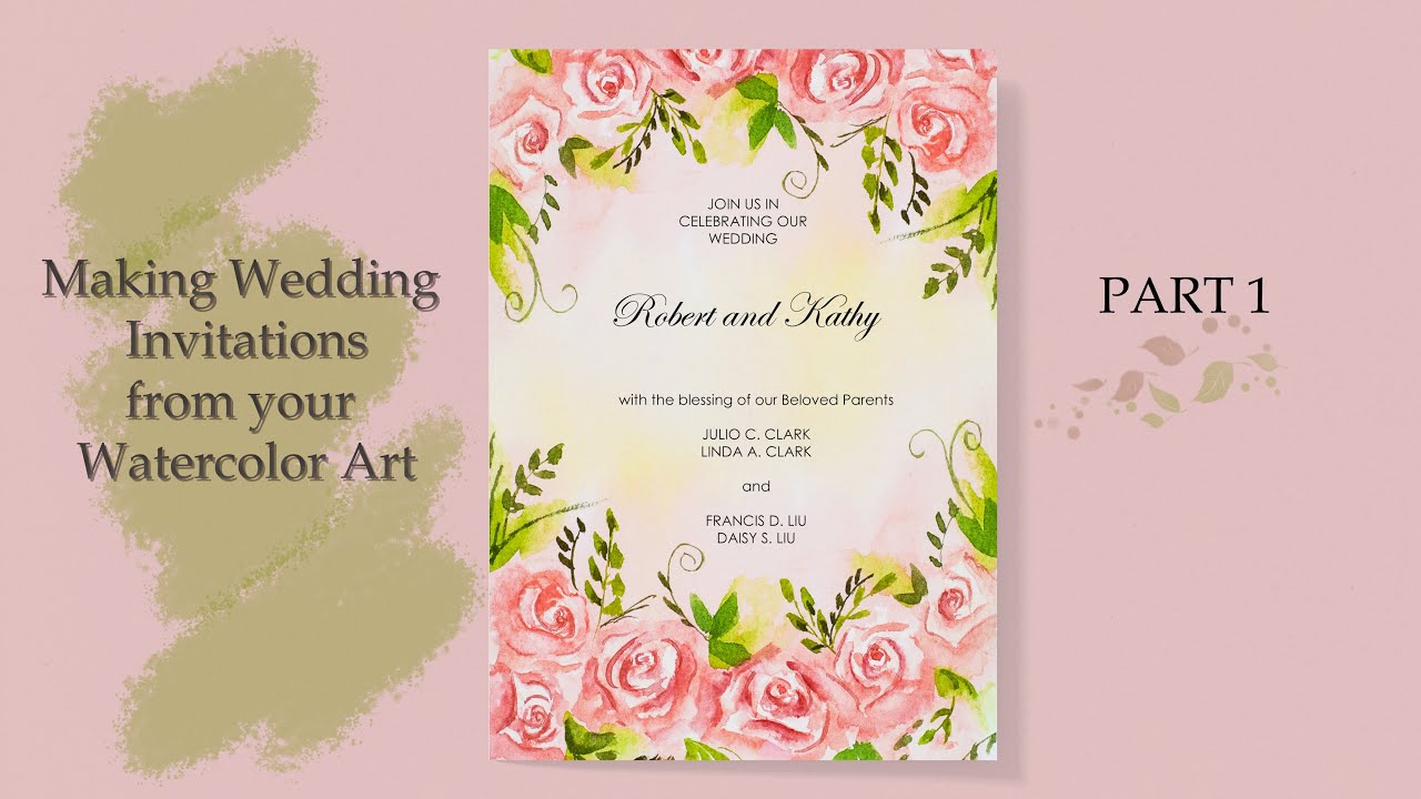Making Wedding Invitations using your Watercolor Art PART 1 | DIY Watercolor Wedding Invitations