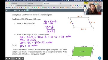 Geometry.  Lesson 6-3: Properties of Parallelograms
