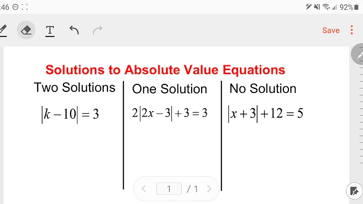 Number of Solutions to Absolute Value Equations