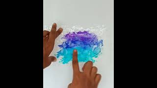 card making -water color background using brush pen  #shorts #shortart #brushpen #art screenshot 4