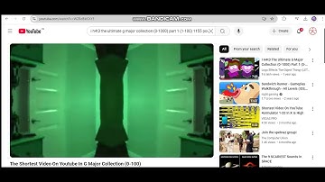 The Shortest Video On Youtube In G Major Collection (1-100)
