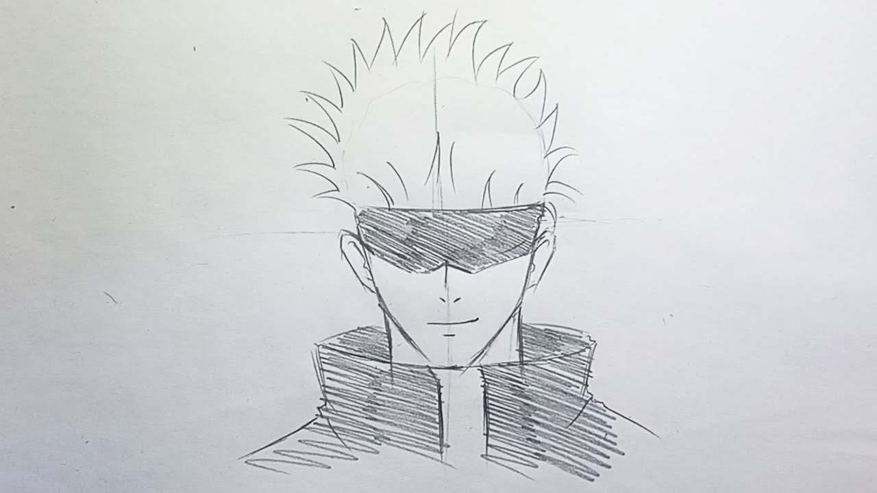 easy drawing - how to draw Gojo satoru jujutsu kaisen - satoru gojo ...