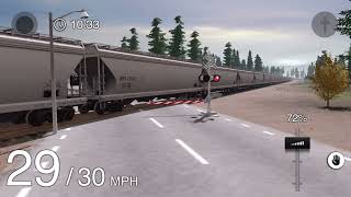 Trainz Simulator 3 CNW grain train with KCS SD70MAC trailing