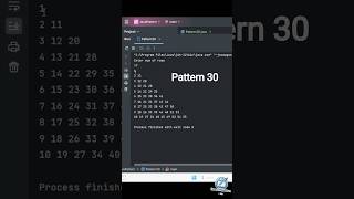 Pattern 30 #coding #learnwithrehan #java #numbers #pattern #programming #coding #shortvideo #viral