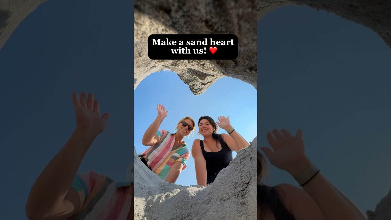 How to take a sand heart photo at the beach 🫶🏼