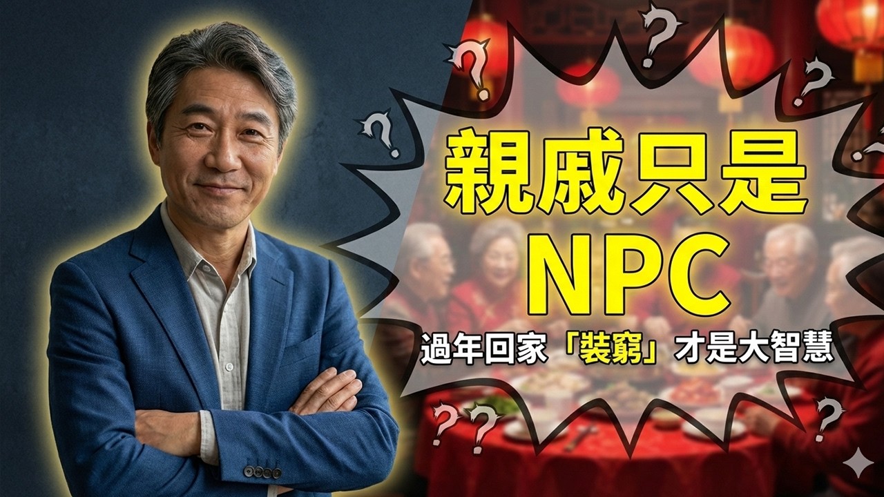 過年回家如何不被親戚氣死？把他們當「NPC」，用富人思維實現「情緒財富自由」#慢富哲學 #過年 #情緒勒索 #親戚 #人際關係 #財富思維 #底層邏輯 #社交恐懼 #心理學 #個人成長 #阿德勒