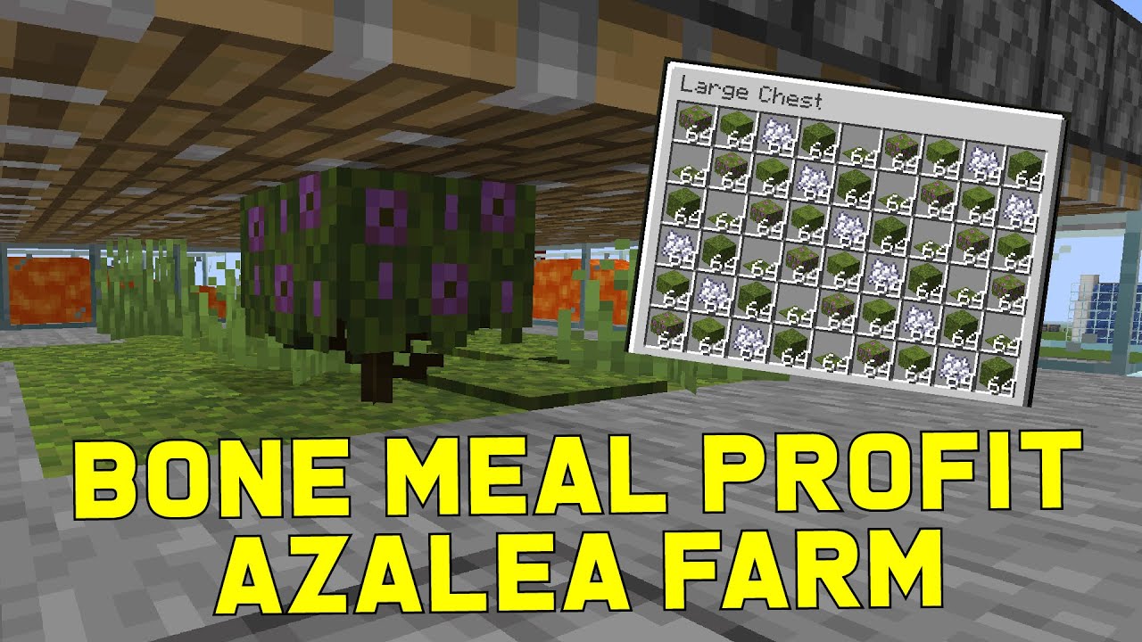 Minecraft Moss Block/ Moss Carpet/ Flowered Azalea Farm - Bone Meal