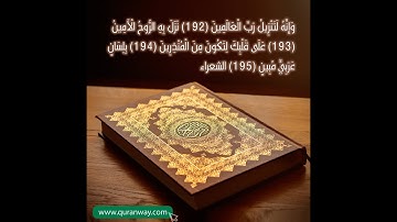 سورة الشعراء من قوله تعالى: {وَإِنَّهُ لَتَنزيلُ رَبِّ الْعَالَمِينَ} الآية:192 إلى آخر السورة