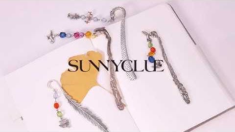 SUNNYCLUE DIY 4 Set Metal Hook Bookmarks Making Kit