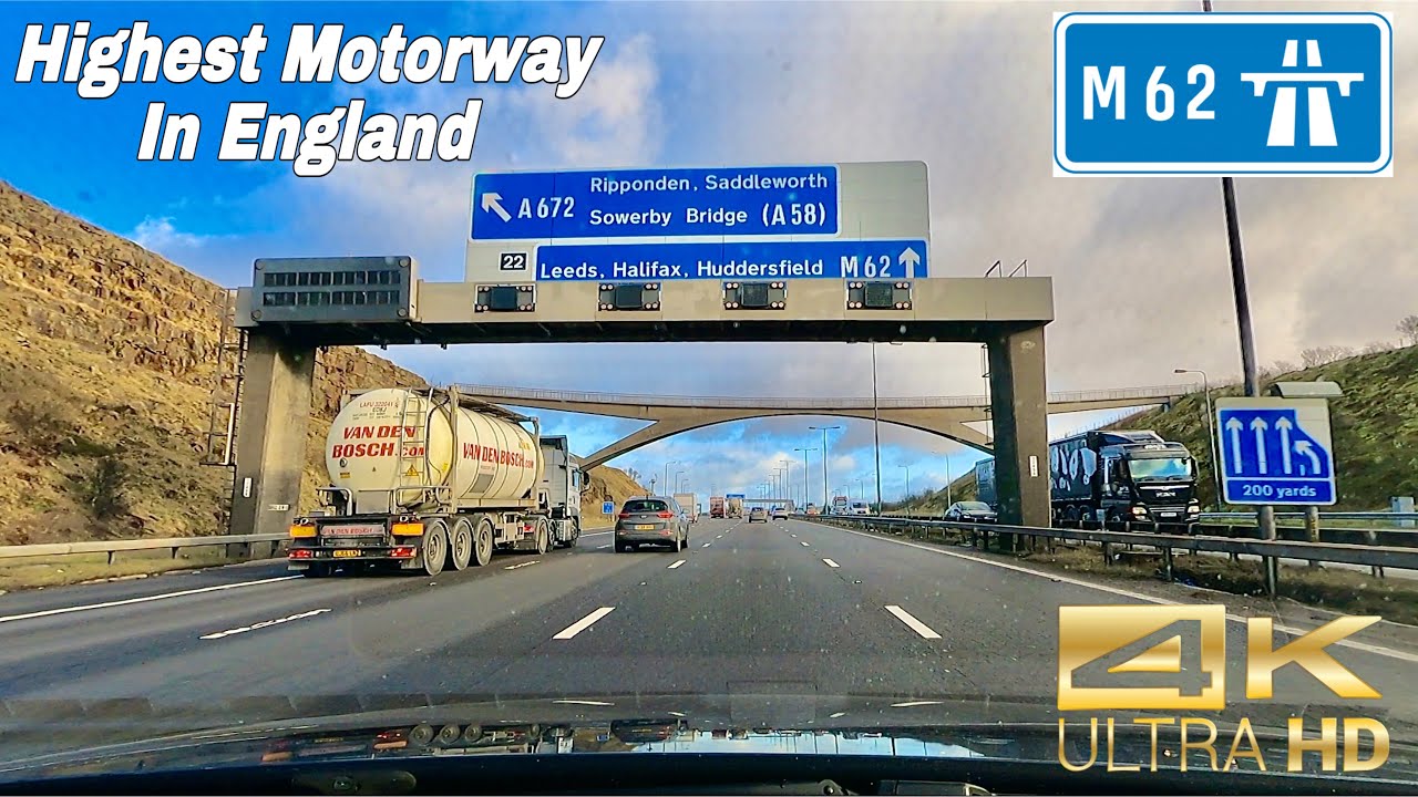 Driving in Highest Motorway in England 🏴󠁧󠁢󠁥󠁮󠁧󠁿 M62 towards Leeds