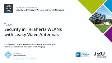 Teaser: Security in Terahertz WLANs with Leaky Wave Antennas
