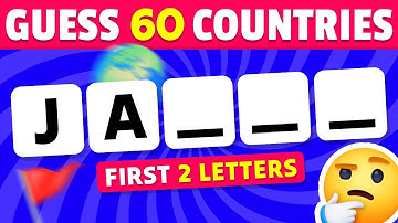 Guess The Country By First 2 Letters | Country Quiz