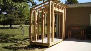 How I built my 8x4 lean-to wood storage shed building. A free standing lean-to style building for use as a garden shed, tool shed ...