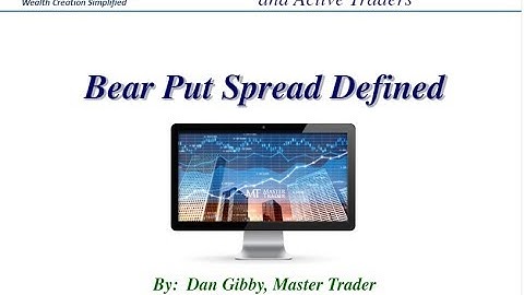 Bear Put Debit Spread Defined - MasterTrader.com Directional Trade