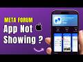 Meta Forum App Not Showing on App Store Fix (iPhone USA 2026)