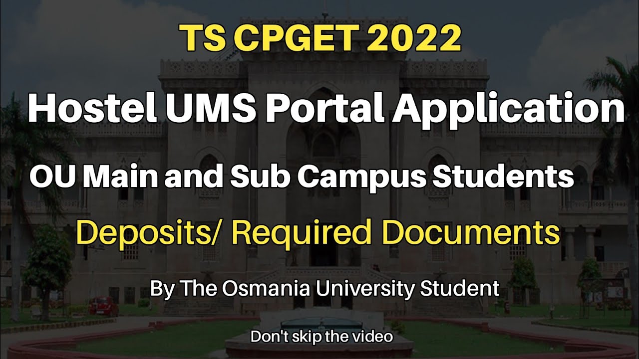 TS CPGET 2022 | Hostel Admissions Required Documents to be Enclosed ...