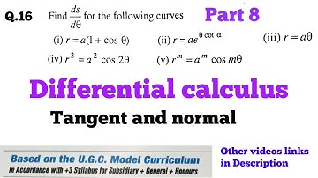 Tangent and normal Differential calculus BSC/BA mathematics solution Question solved | Lalji Prasad