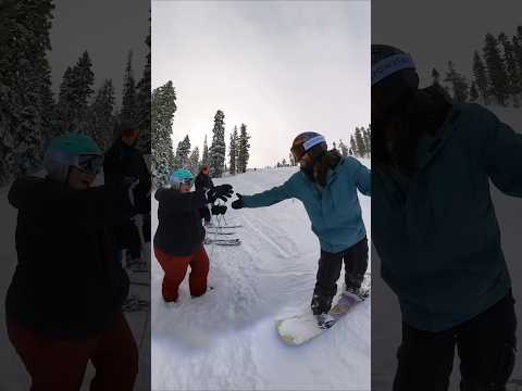 Did she just say that 😅 #snowboarding