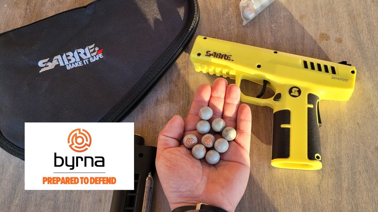 Пусковая установка Sabre 68 Home Defense с использованием Byrna Kinetics Chrono Joules