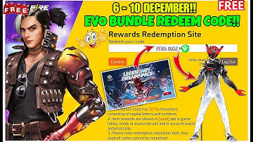 FREE FIRE REDEEM CODE TODAY 6 DECEMBER |FF REWARDS REDEEM CODE | FF REDEEM CODE TODAY 6 DECEMBER