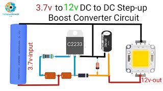 3.7v to 12v boost converter circuit || voltage booster circuit || boost converter