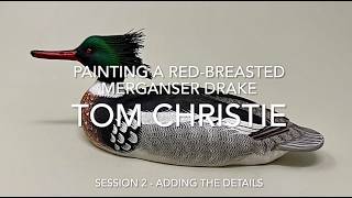 Painting a Red Breasted Merganser Drake Session 2- Adding Details & Completing the Bird