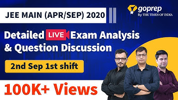 JEE Main Paper Analysis 2020 (2nd Sep, 1st Shift) | JEE Main 2020 Question Paper & Expected Cutoff