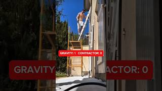 Gravity is Undefeated 🫣 #realestate #construction #homeimprovement #fail #shorts