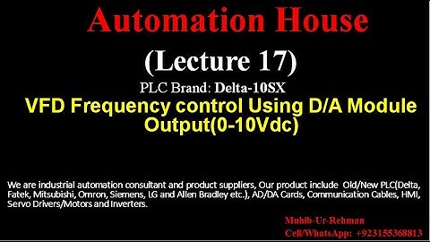 Delta VFD-M Speed Control with Analog Signal (0-10Vdc) Generated by Delta PLC and Direction Control
