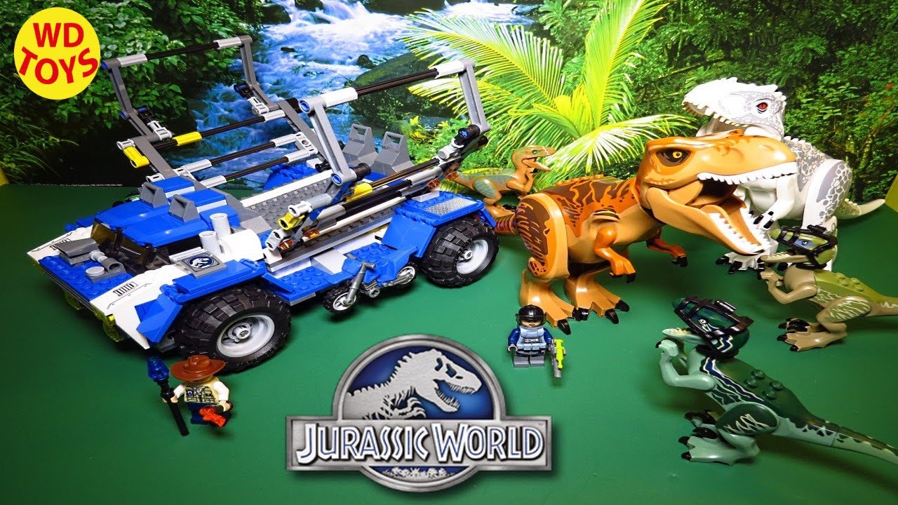 Lego Jurassic World Tyrannosaurus Rex Dinosaur 75918 - Lego construction  Tracker Vehicle 