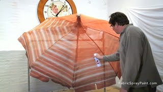 How to Use Simply Spray Outdoor Fabric Paint on a Patio Umbrella