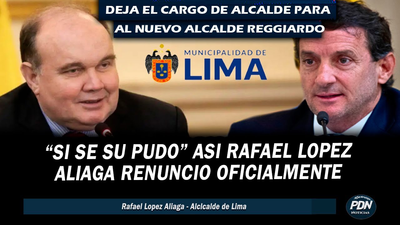 ULTIMAS PALABRAS DE RAFAEL LOPEZ ALIAGA COMO ALCALDE DE LIMA PRESENTA ...