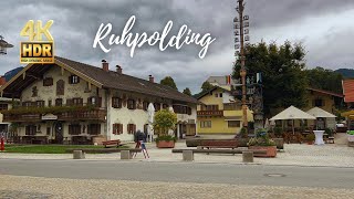 Ruhpolding, Germany Walking Tour - Exploring a Picturesque Town in the Bavarian Alps  -  4K HDR