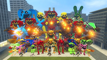 ALL MECHATITAN SMILING CRITTERS FAMILY VS ALL POPPY PLAYTIME CHAPTER 4 In Garry