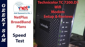 NetPlus Broadband Reviews & Technicolor TC7200.D1 Configuration | Fastway Service | Hindi