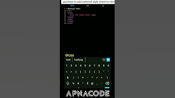 how to add external stylesheet in html #apnacode #css #learncodeonline